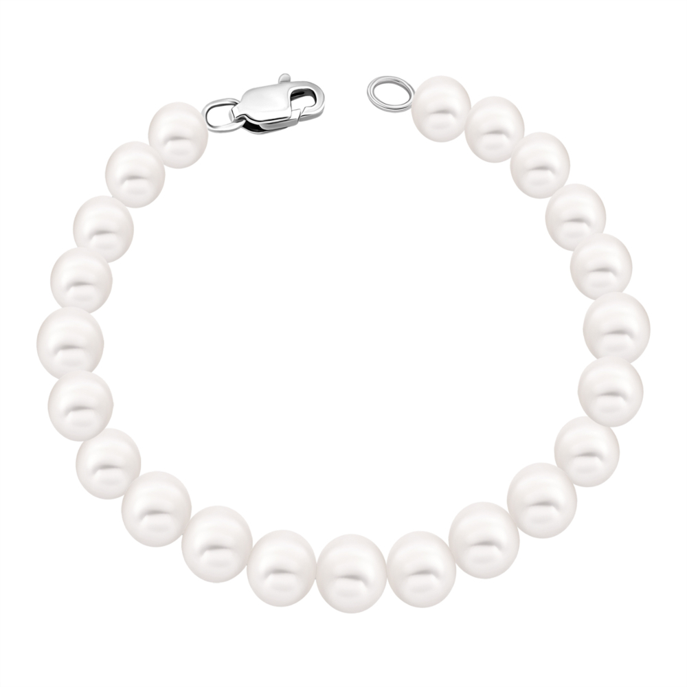 Серебряный браслет с жемчугом. Артикул UG5PS0509бр