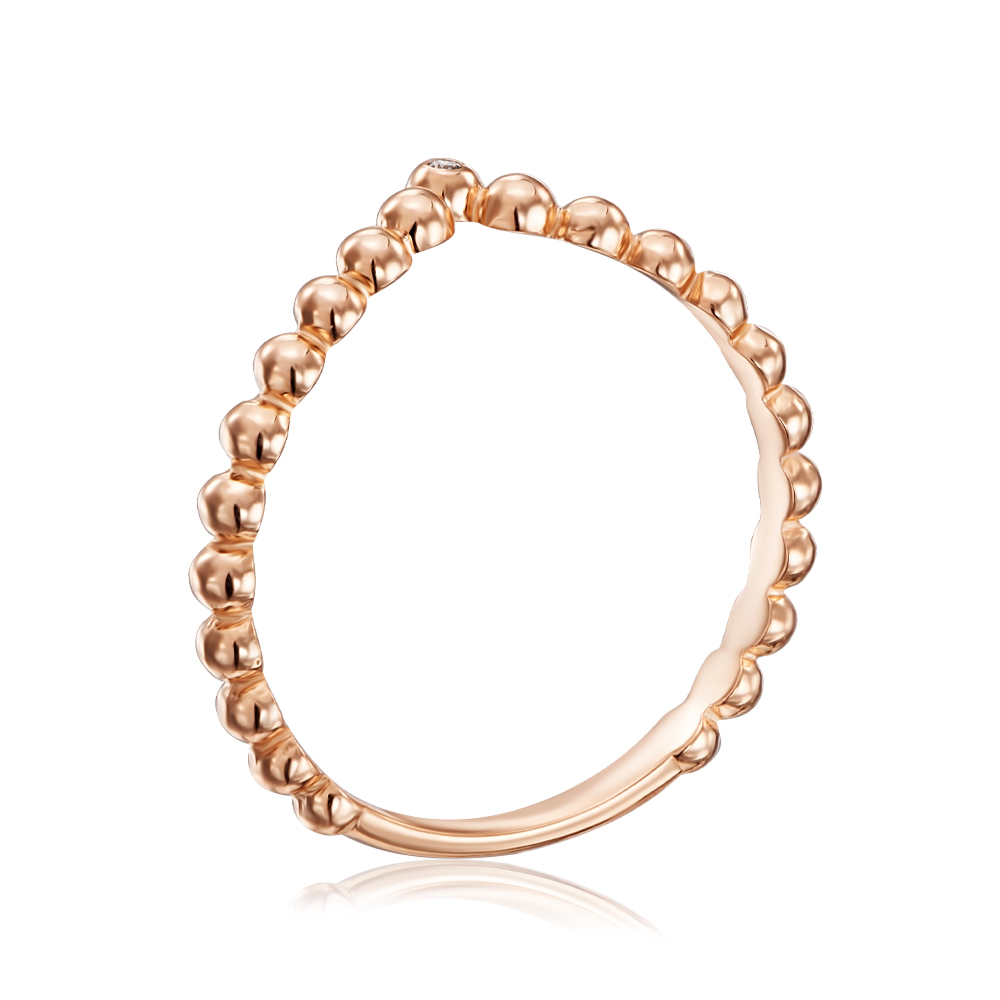 Золотое кольцо с бриллиантом. Артиул RC0178-05-R/01/9455