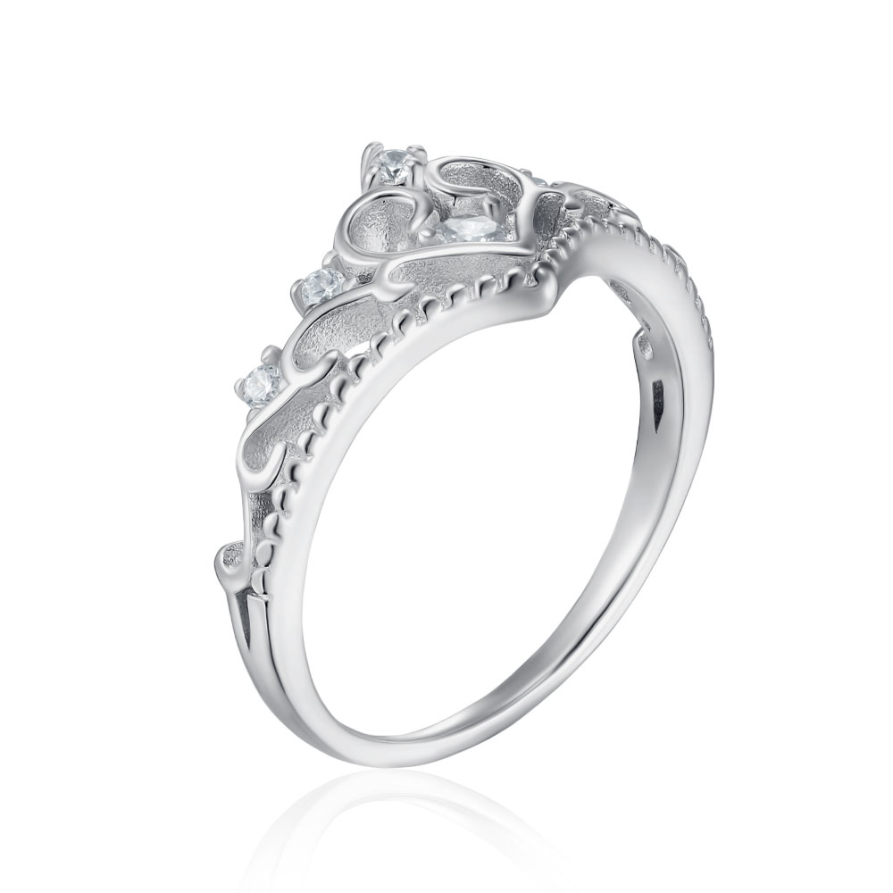 Серебряное кольцо с фианитами. Артикул RI37682-R/12/1