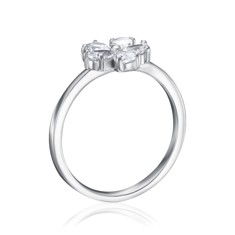 Серебряное кольцо с фианитами. Артикул RI38737-R/12/1
