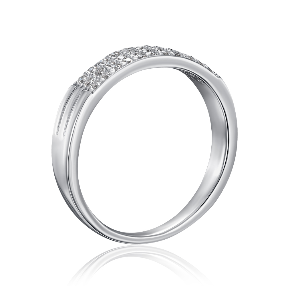 Серебряное кольцо с фианитами. Артикул RIV7001-3-R/12/1