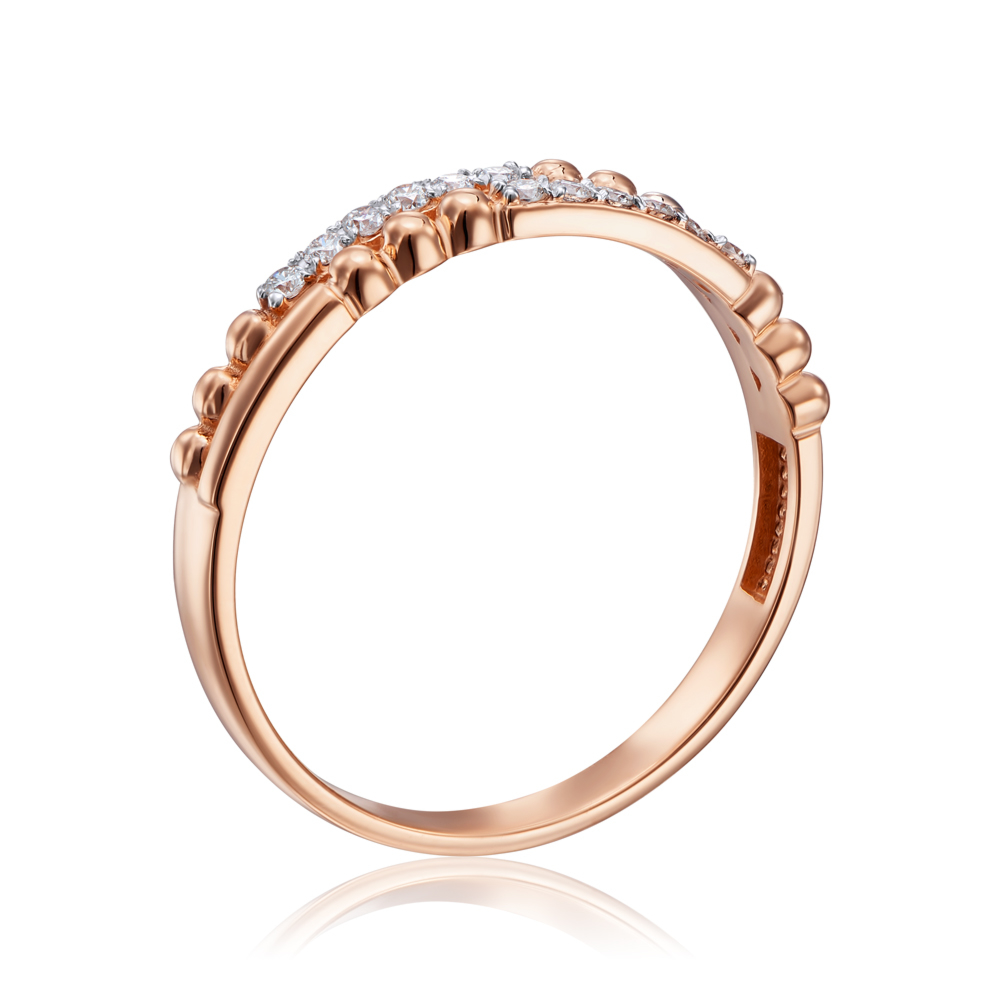 Золотое кольцо с бриллиантами. Артикул RR2629-05-R/01/10882
