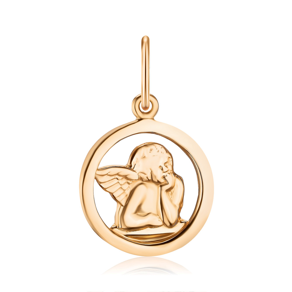 Золотая подвеска Ангел без вставки S313880-P/01