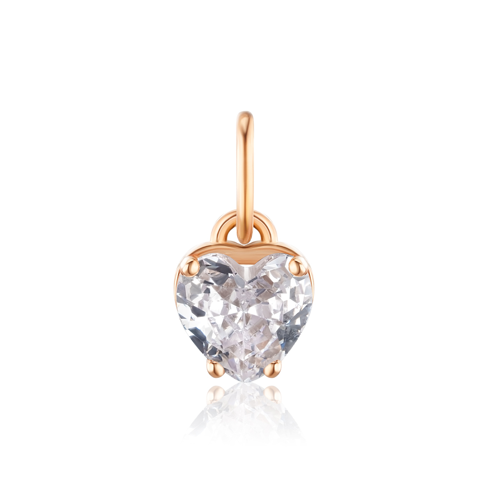 Золота підвіска з фіанітом S315161-P/01/1