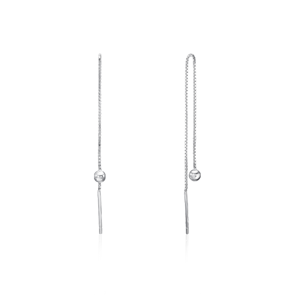 Срібні сережки-протяжки. Артикул SE00286-E/12
