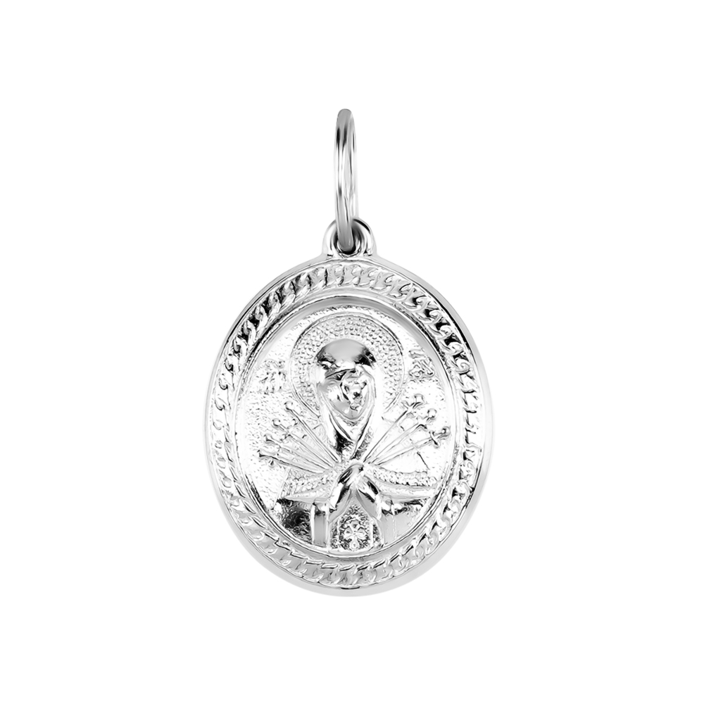 Серебряная подвеска-иконка Божья Матерь «Семистрельная». Артикул UG5А074/1