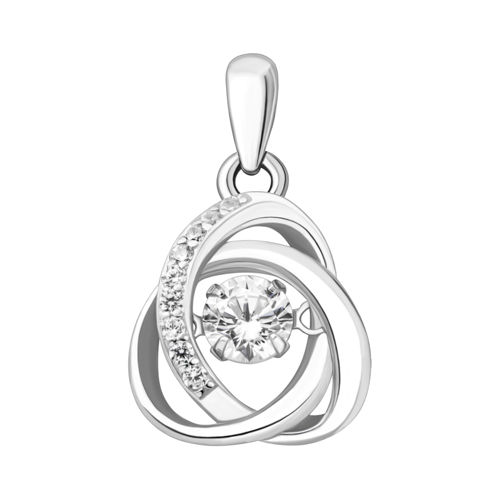 Серебряная подвеска с фианитами.Артикул UG5SP00386