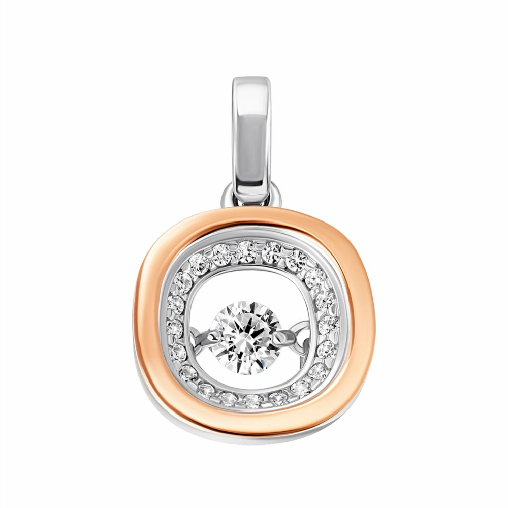 Серебряная подвеска с фианитами.Артикул UG5500902-КЗНРл.к