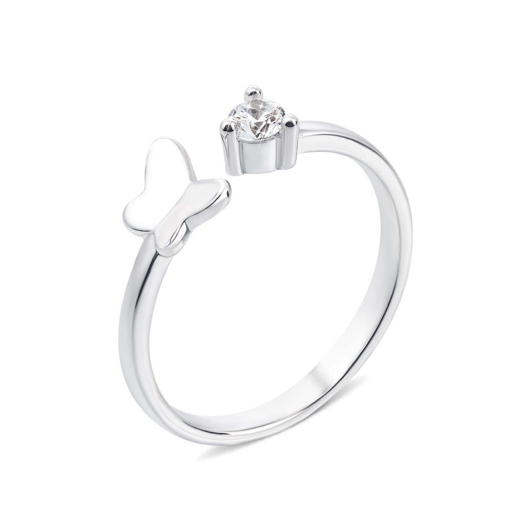 Серебряное кольцо Бабочка с фианитом (1RI62422/0-R)