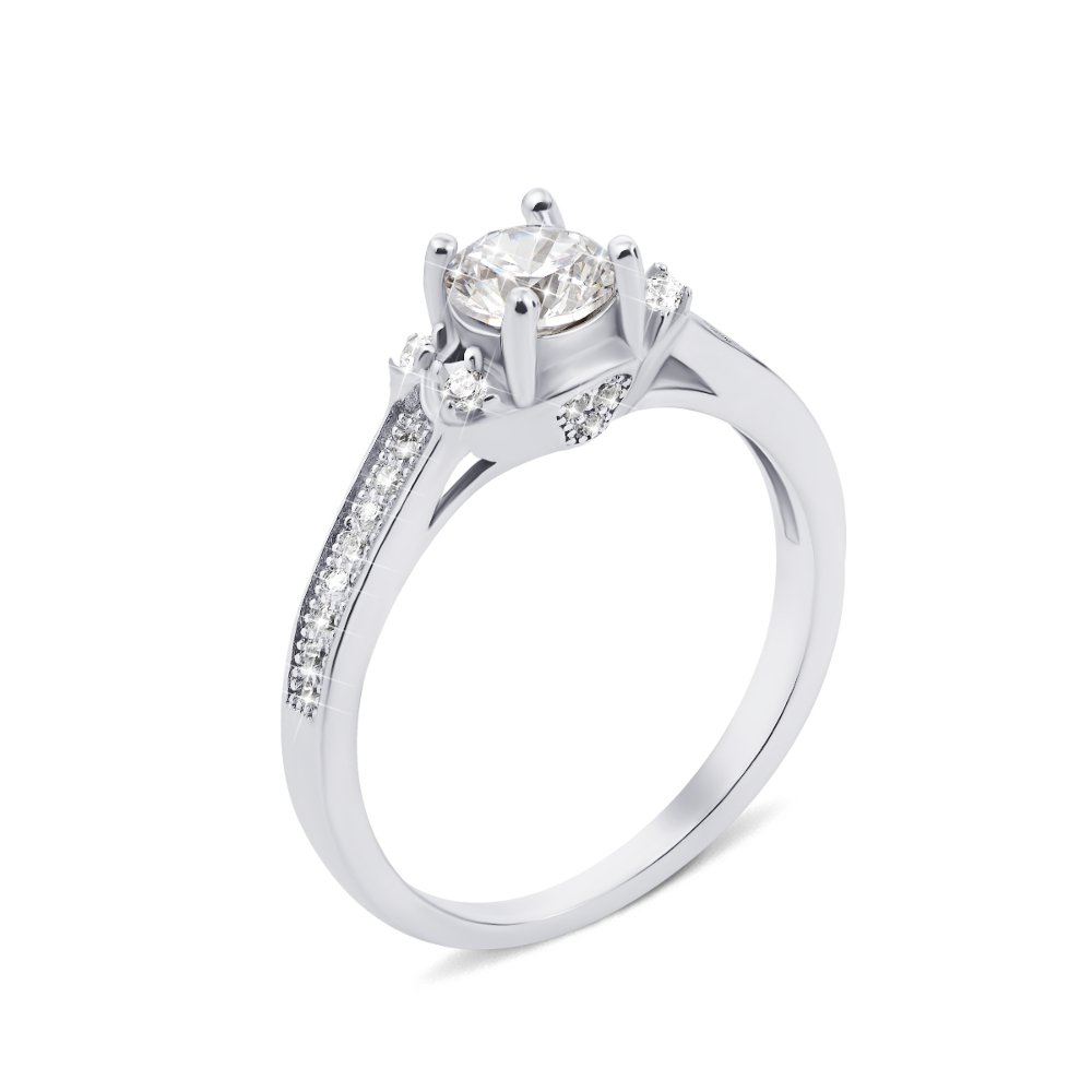 Серебряное кольцо с фианитами (1RI56576-R)