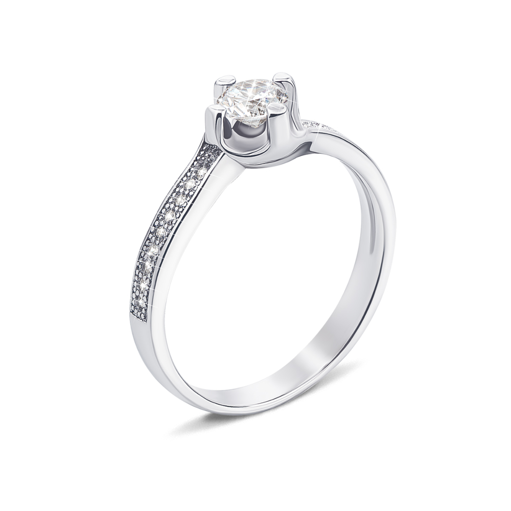 Серебряное кольцо с фианитами (1RI56910-R)