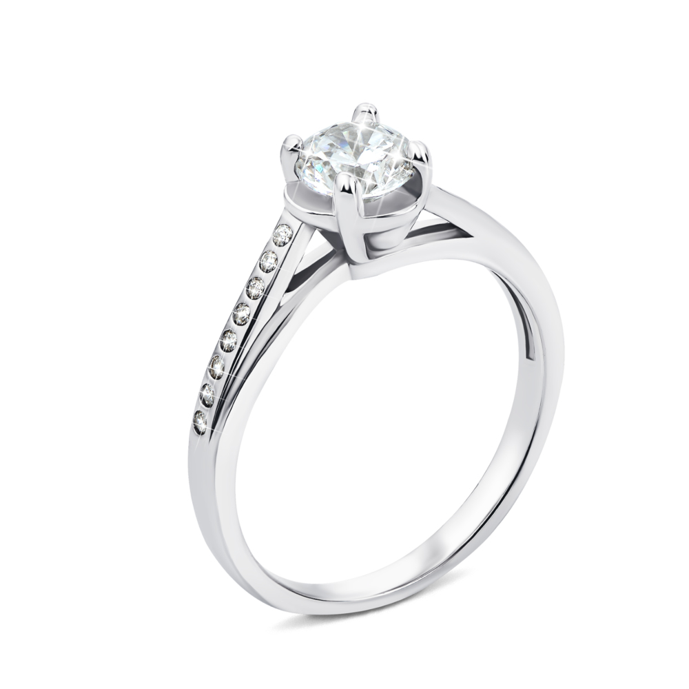 Серебряное кольцо с фианитами (1RI57297-R)