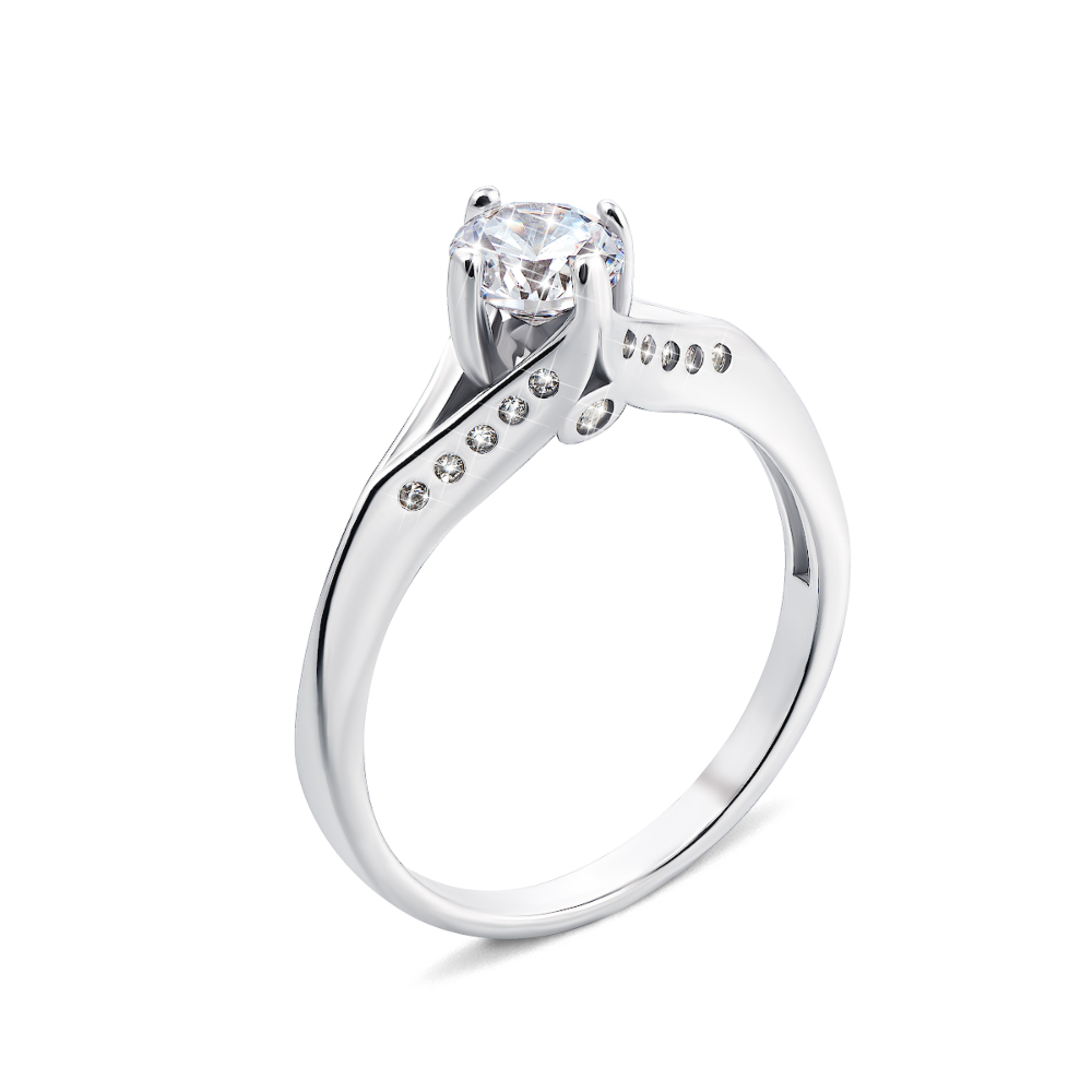 Серебряное кольцо с фианитами (1RI57302-R)