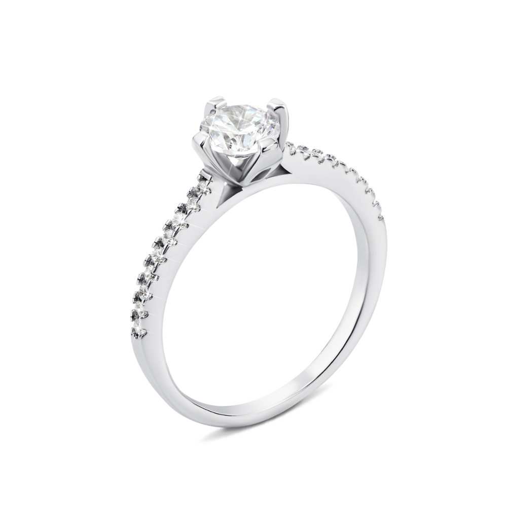 Серебряное кольцо с фианитами (1RI57661-R)