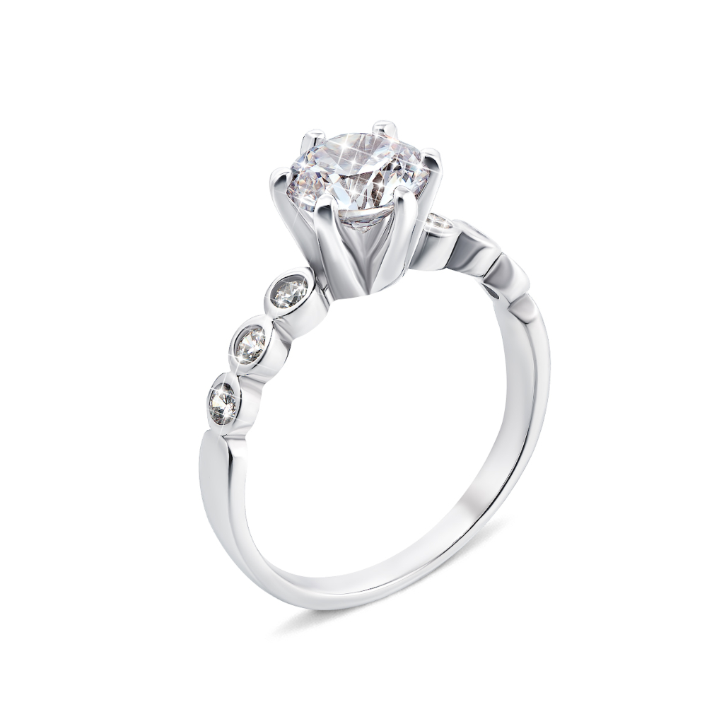 Серебряное кольцо с фианитами (1RI58226-R)