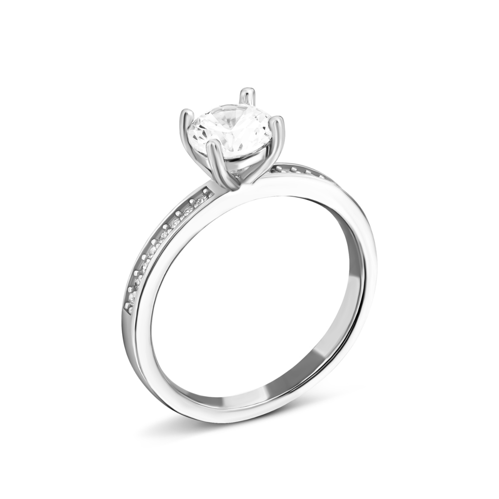 Серебряное кольцо с фианитами.Артикул UG5A00403
