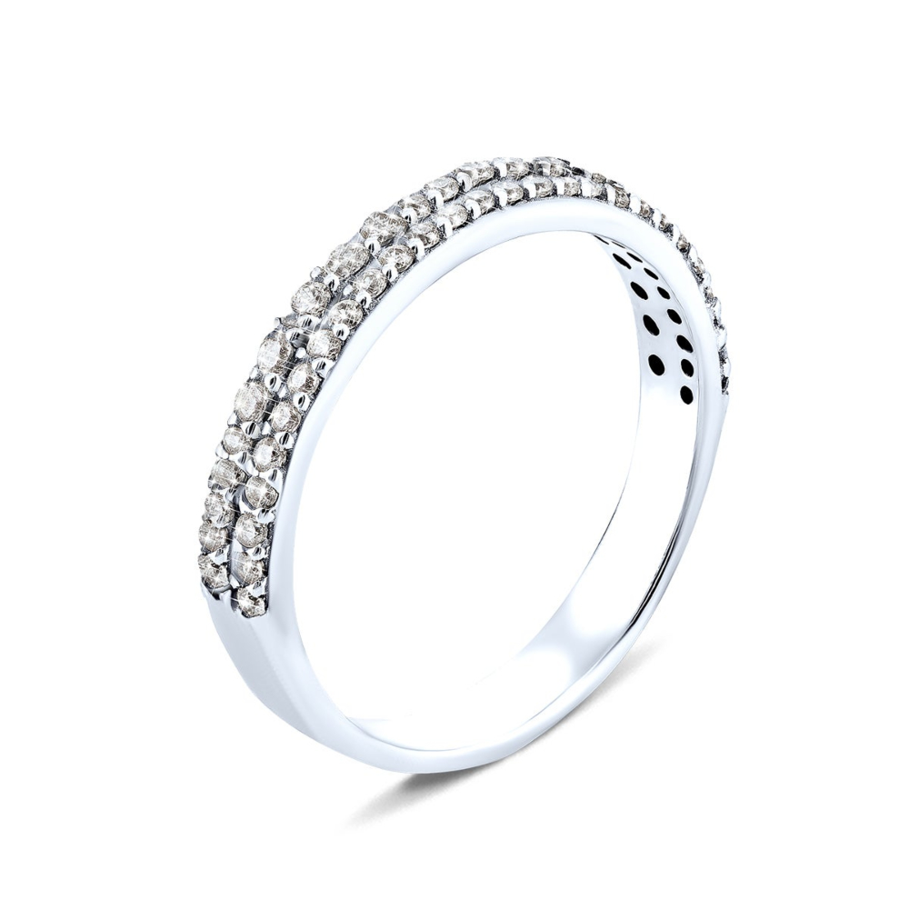 Серебряное кольцо с фианитами.Артикул UG51100/1р-CZ