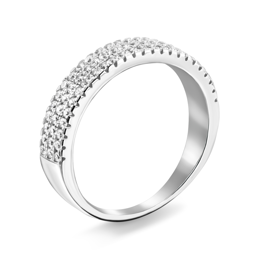 Серебряное кольцо с фианитами.Артикул UG5A00920