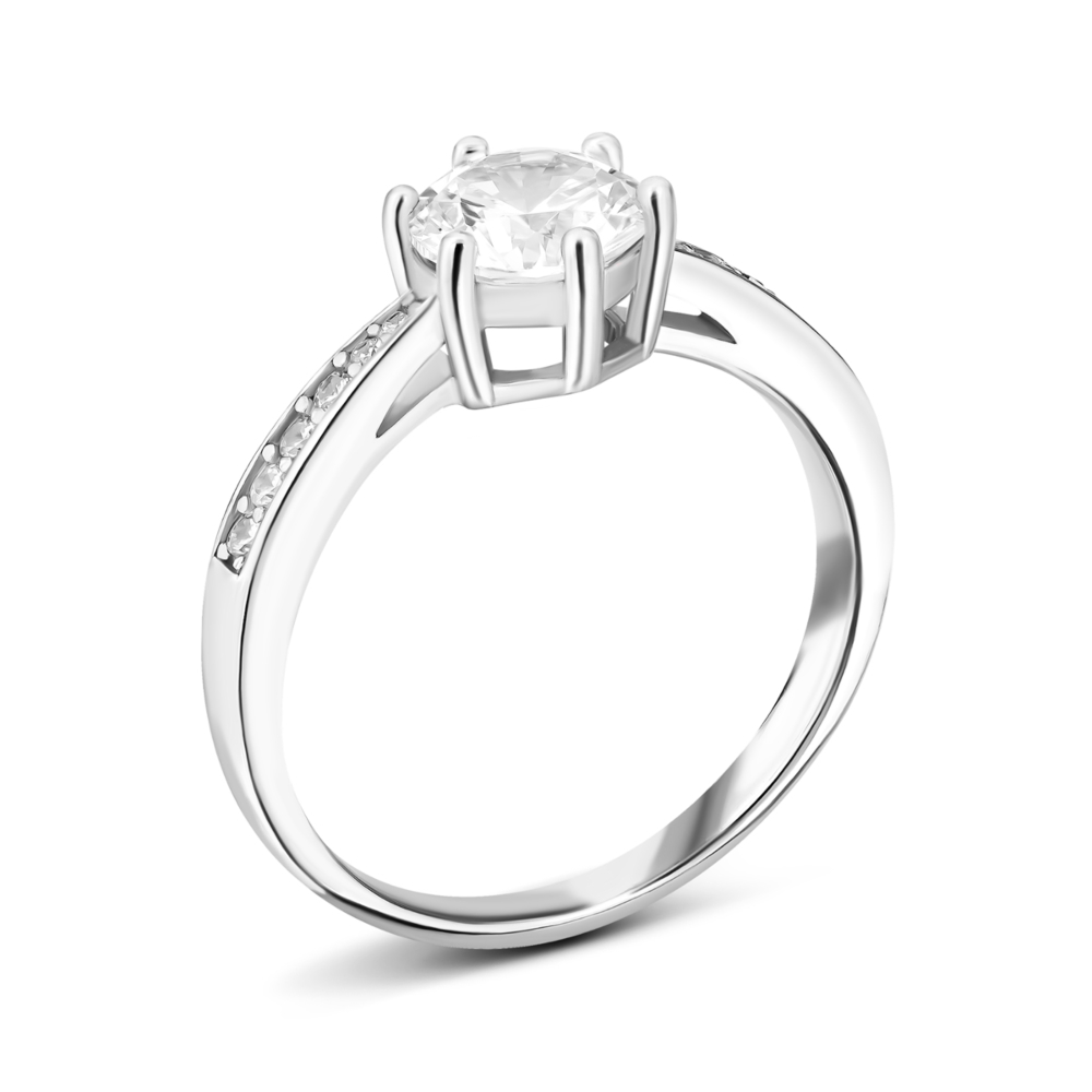 Серебряное кольцо с фианитами.Артикул UG5SZDR00284