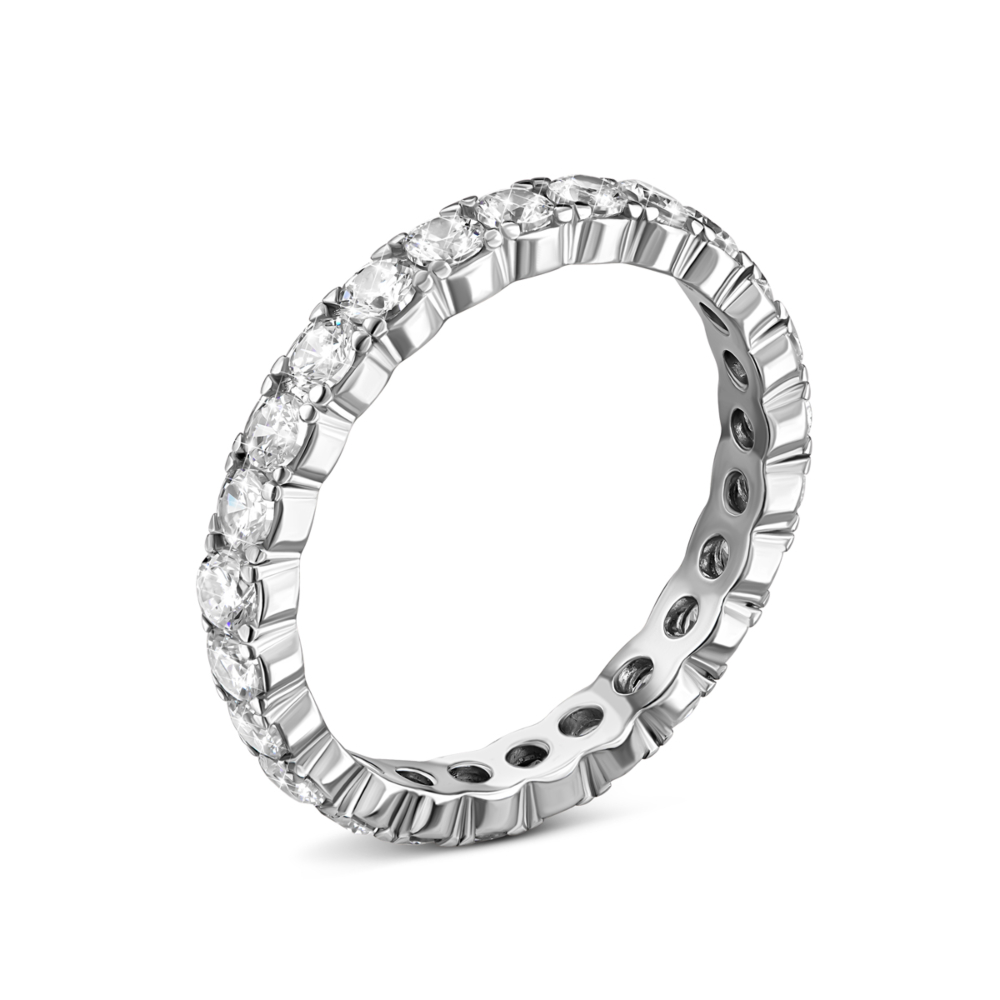 Серебряное кольцо с фианитами.Артикул UG581646/2б
