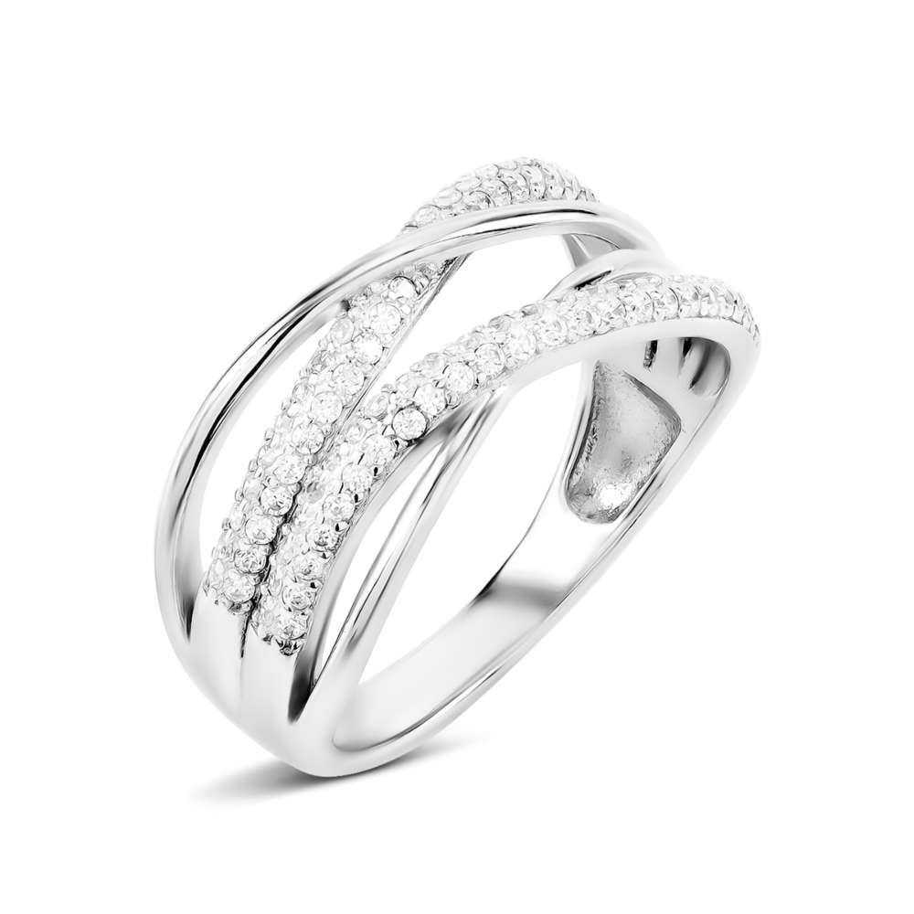 Серебряное кольцо с фианитами. Артикул UG5PA11751