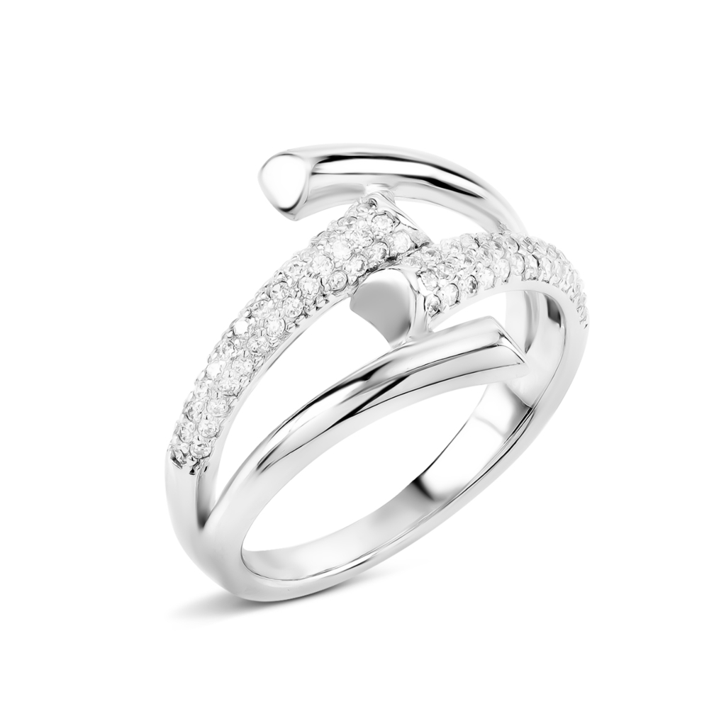 Серебряное кольцо с фианитами. Артикул UG5PA12131