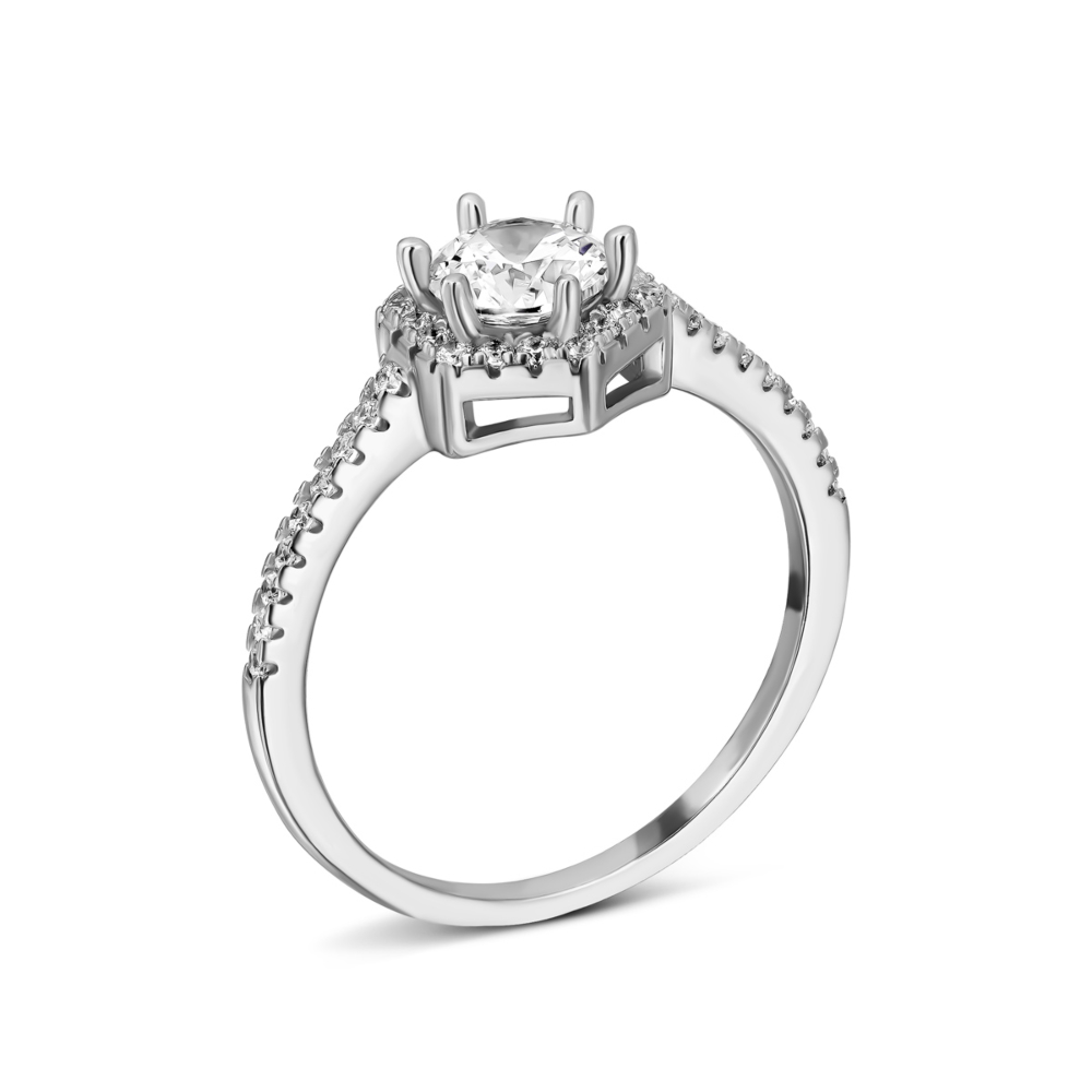 Серебряное кольцо с фианитами.Артикул UG5SZDR00179-1