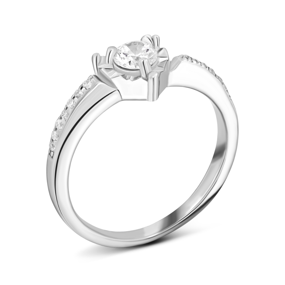 Серебряное кольцо с фианитами.Артикул UG5SZDR00275