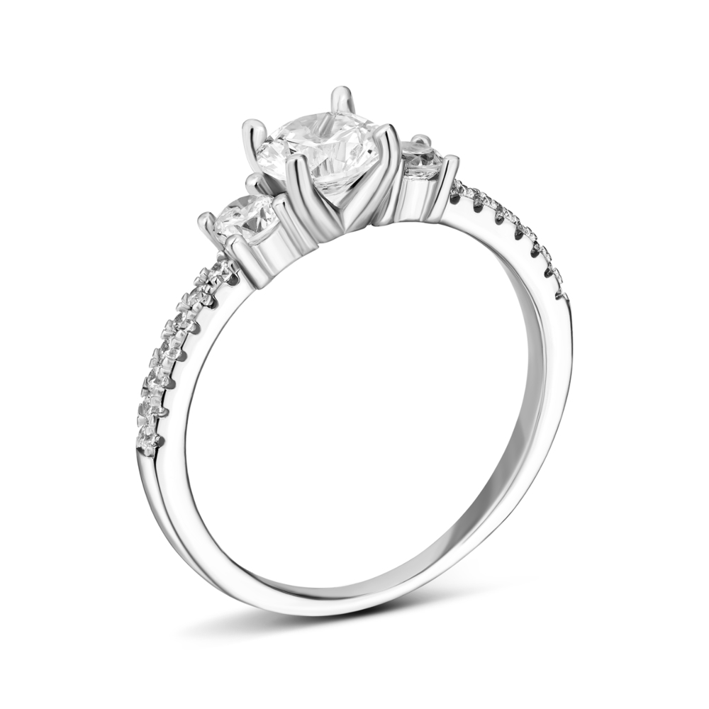 Серебряное кольцо с фианитами.Артикул UG5SZDR00473