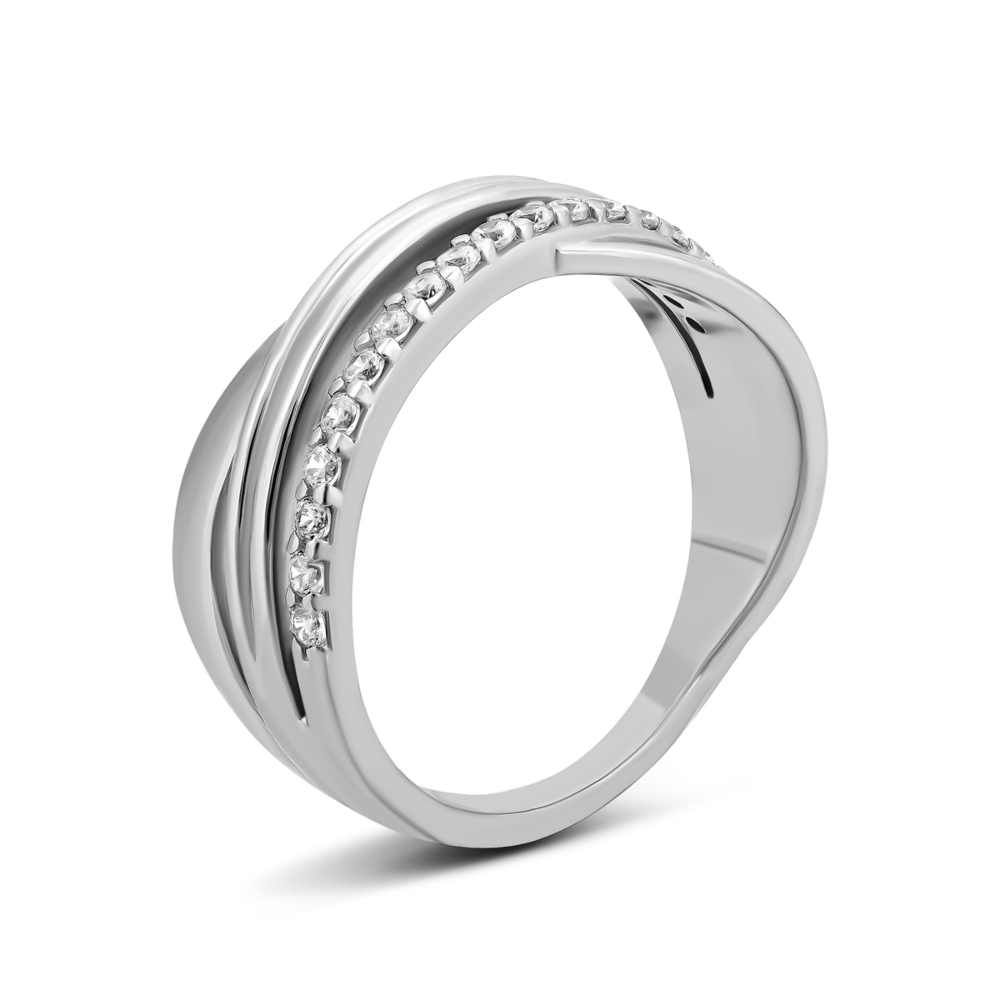 Серебряное кольцо с фианитами.Артикул UG5SZDR00911