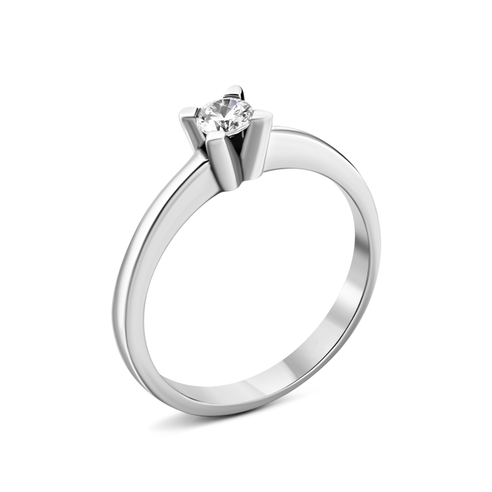 Серебряное кольцо с фианитом. Артикул UG5T-17/2