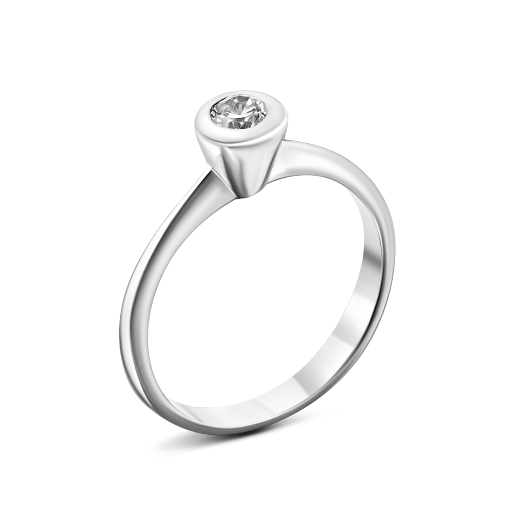 Серебряное кольцо с фианитом.Артикул UG5Т-26