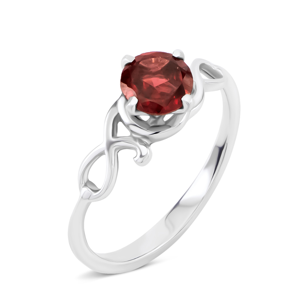 Срібна каблучка з гранатом. Артикул UG5585/гр к б/з род