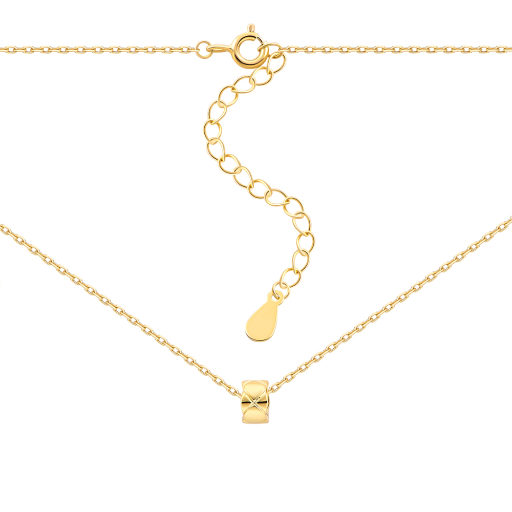 Серебряное колье с позолотой.Артикул UG57D16223-GD