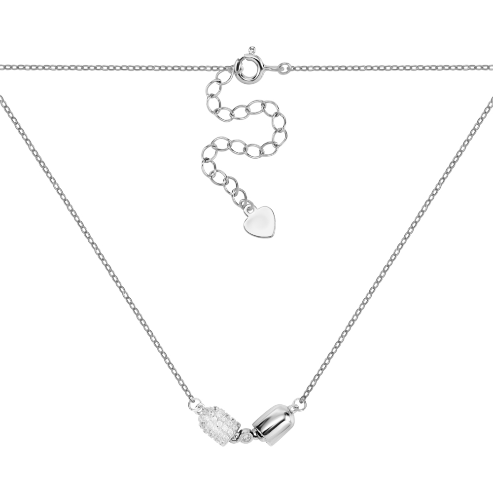 Срібне кольє з фіанітами. Артикул UG5JC01767
