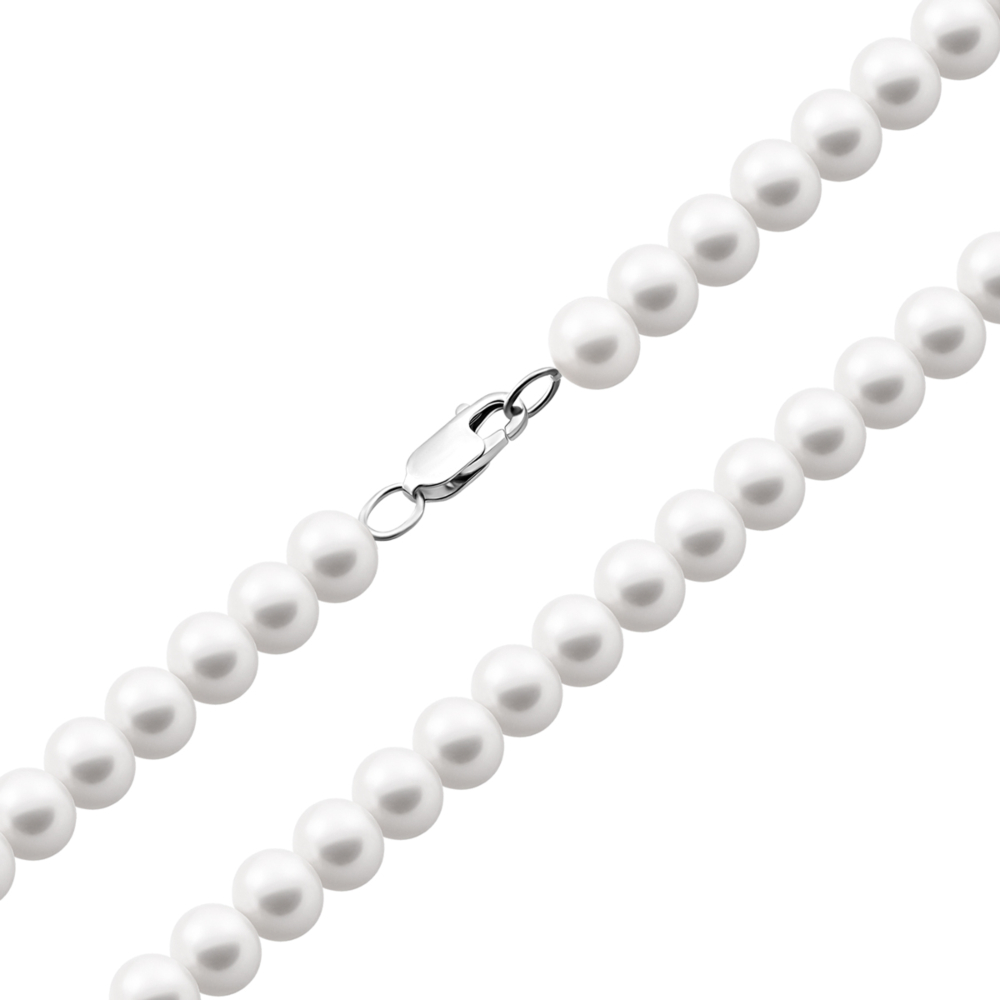 Серебряное колье с жемчугом.Артикул UG5PS0707б