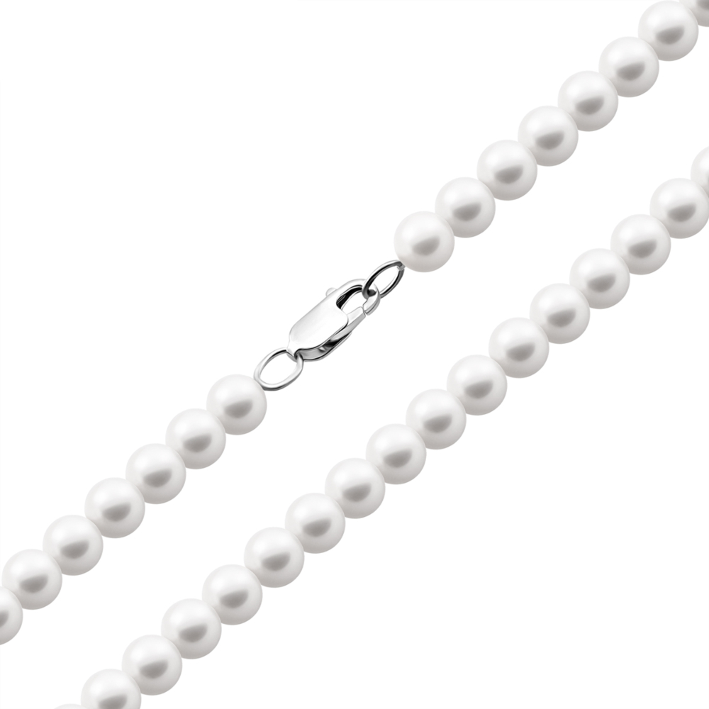 Серебряное колье с жемчугом.Артикул UG5PS2507б