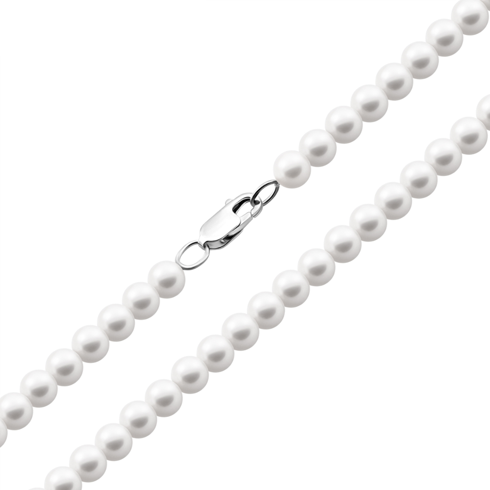 Серебряное колье с жемчугом.Артикул UG5PS0505б