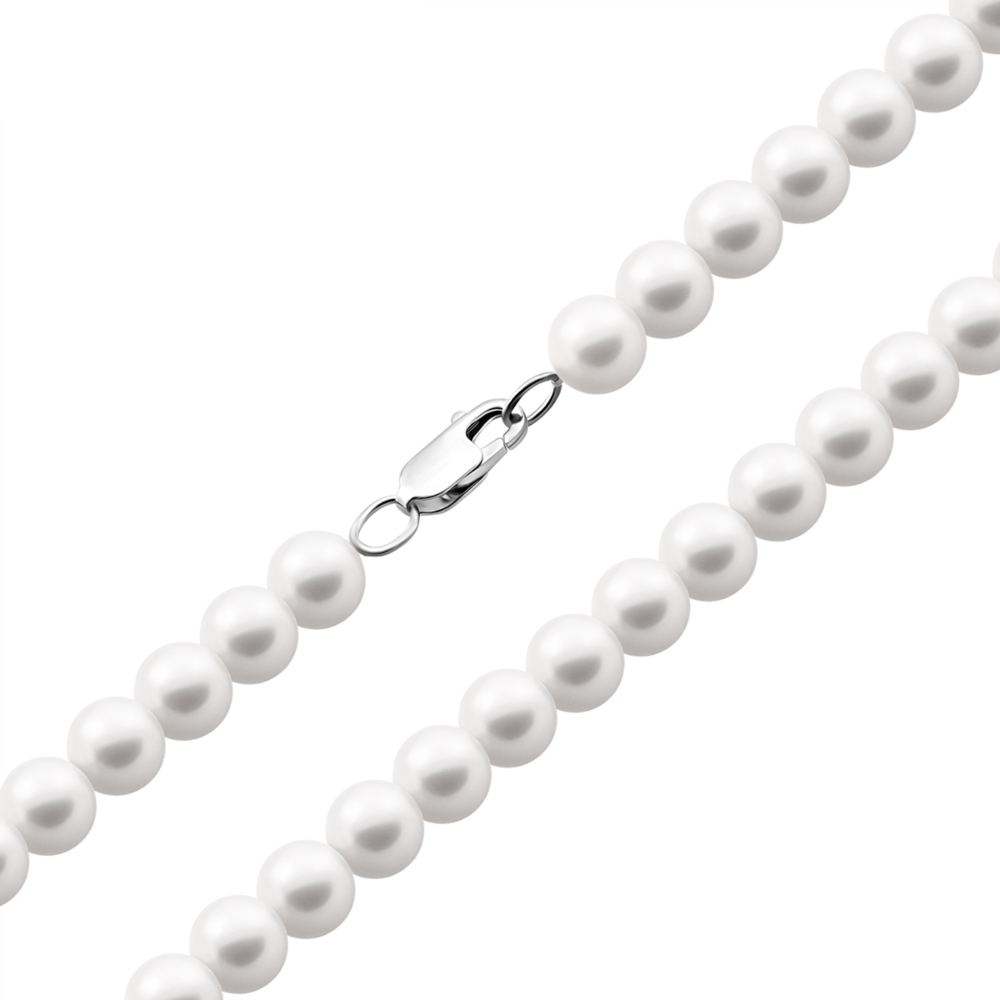 Серебряное колье с жемчугом.Артикул UG5PS0508б