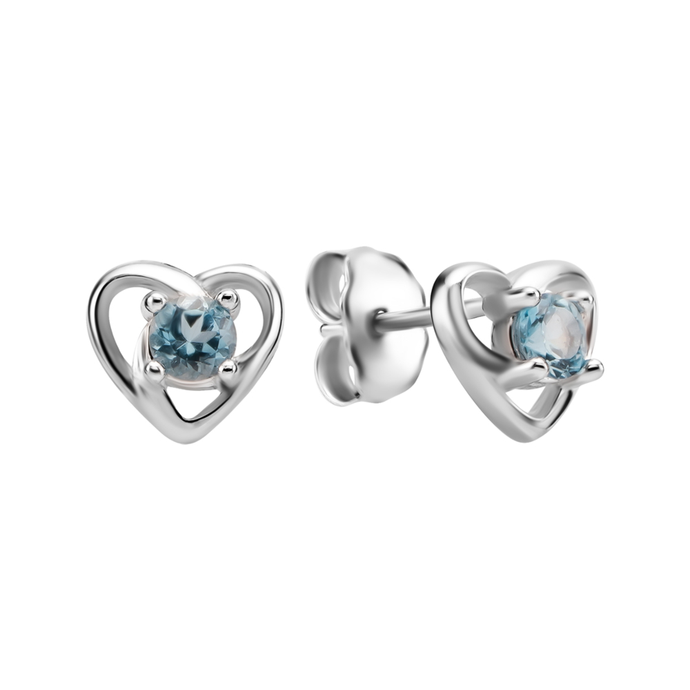 Серебряные пусеты с топазом swiss. Артикул UG5SZDE75966