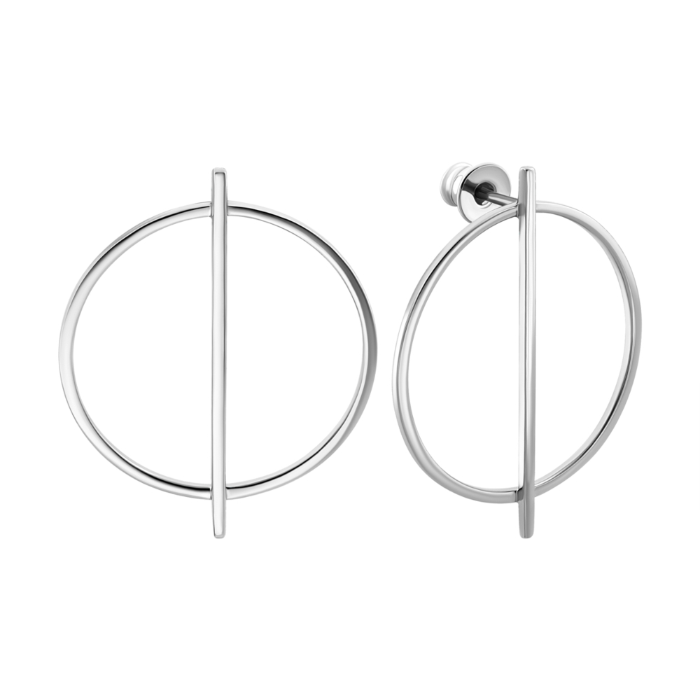 Серебряные пуссеты.Артикул UG51396