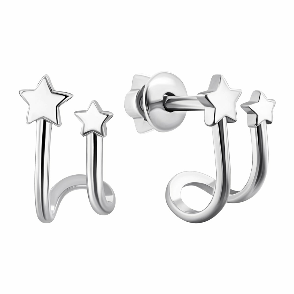 Серебряные пуссеты.Артикул UG582847