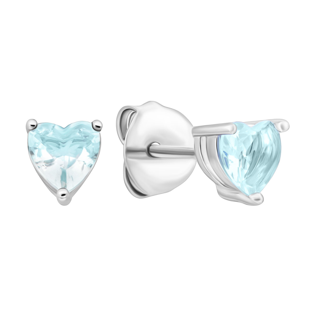 Серебряные пуссеты с фианитами.Артикул UG5SZDE05876 сер