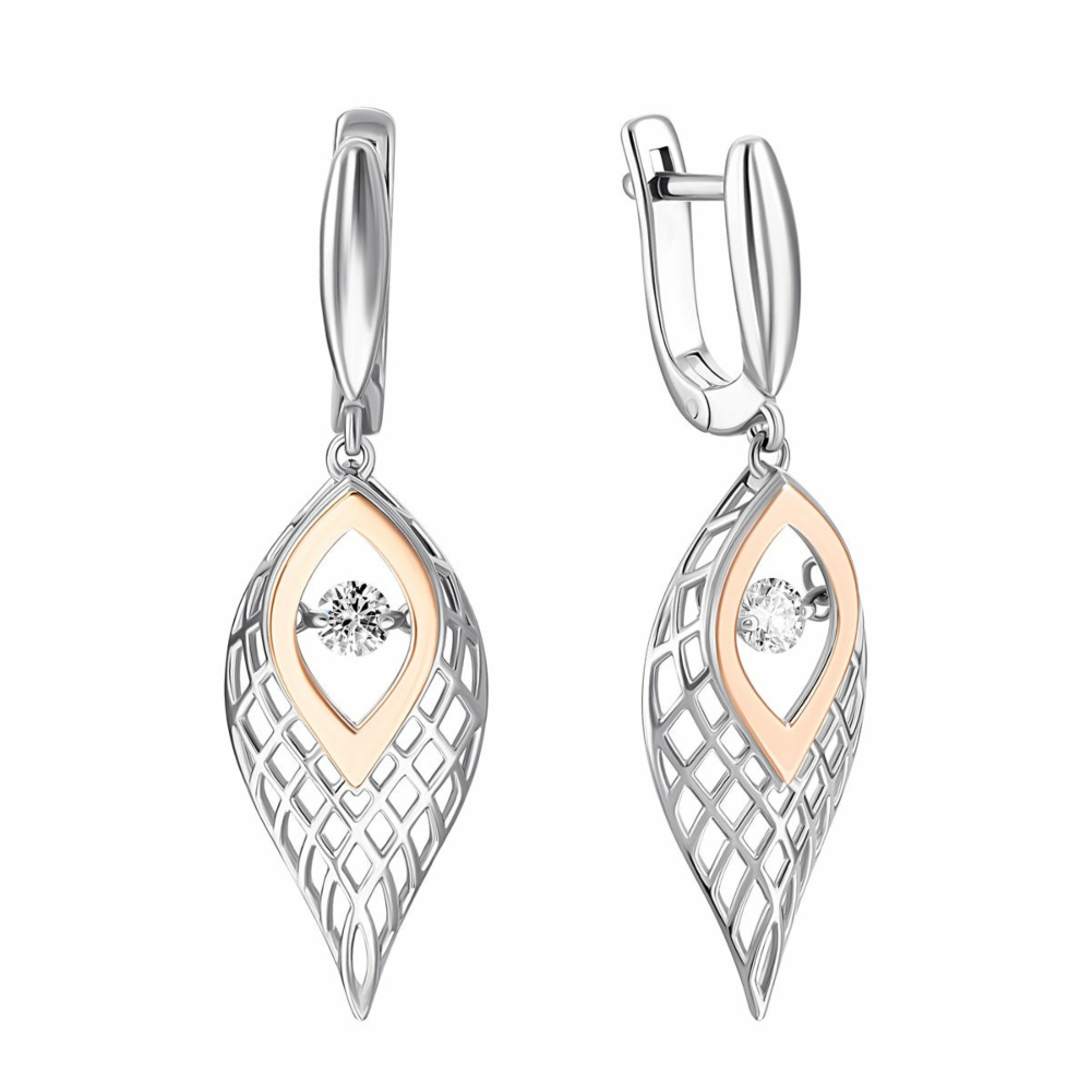 Серебряные серьги-подвески.Артикул UG5500896-СЗНР