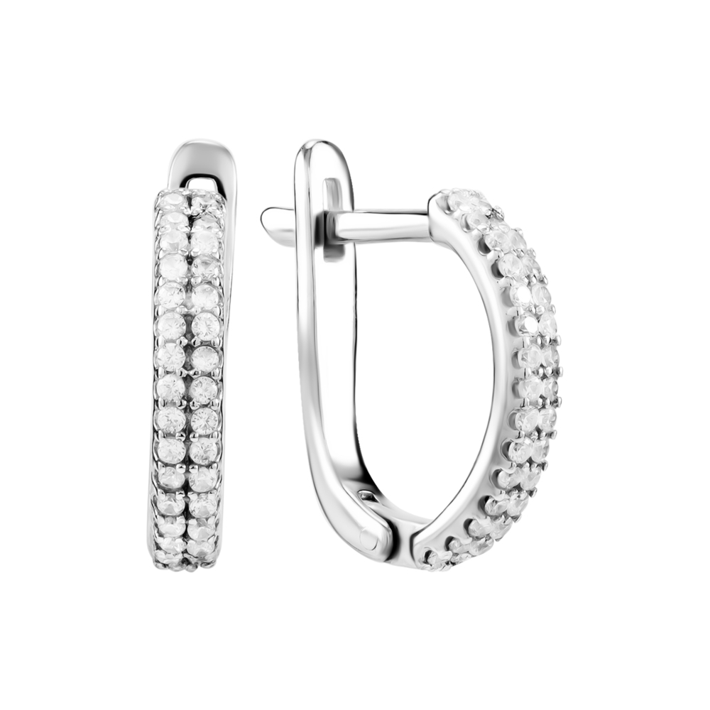 Серебряные серьги с фианитами. Артикул UG52600/1р-CZ