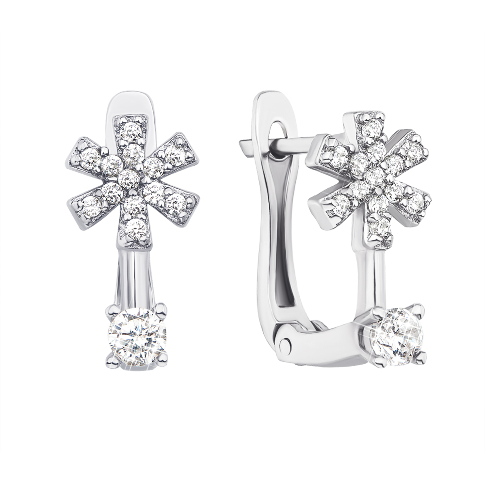 Серебряные серьги с фианитами (AZ02033/100)
