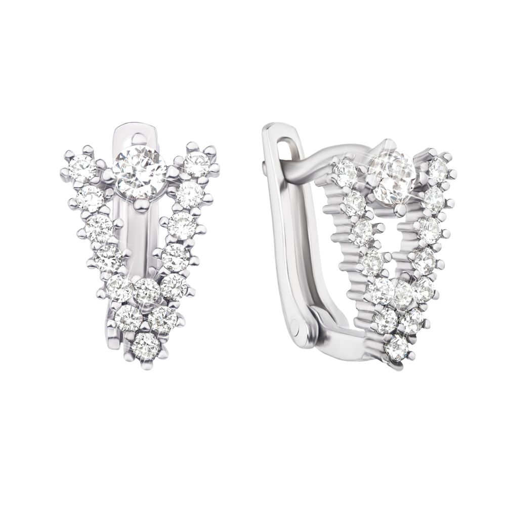 Серебряные серьги с фианитами (AZ02033/154)