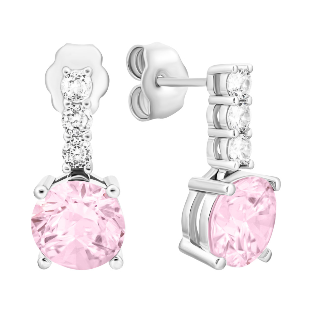 Серебряные серьги с фианитами.Артикул UG5SE37174
