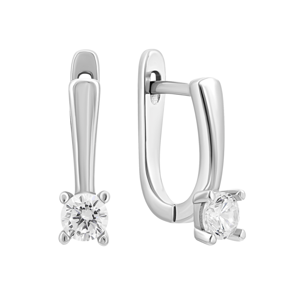 Серебряные серьги с фианитами. Артикул UG5SZDE00272