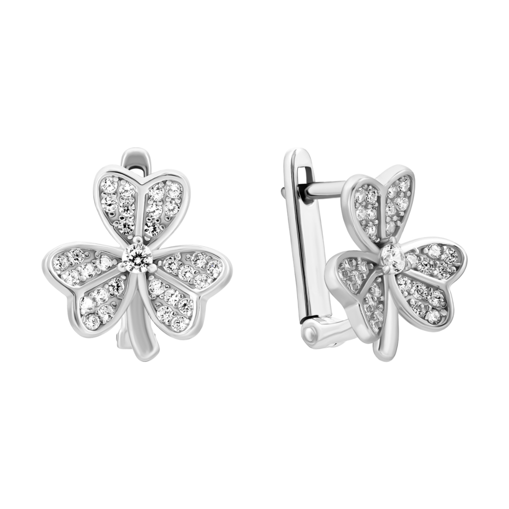 Серебряные серьги с фианитами. Артикул UG5SZDE06803
